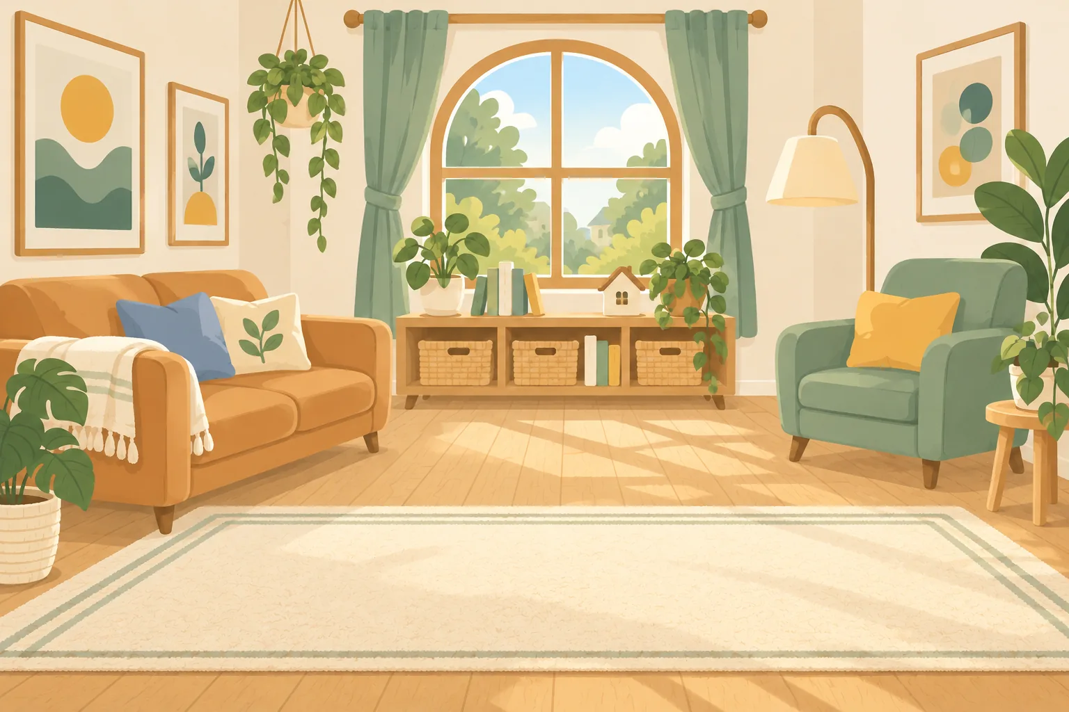 Morni 的房間插畫，遊戲屋情境示意