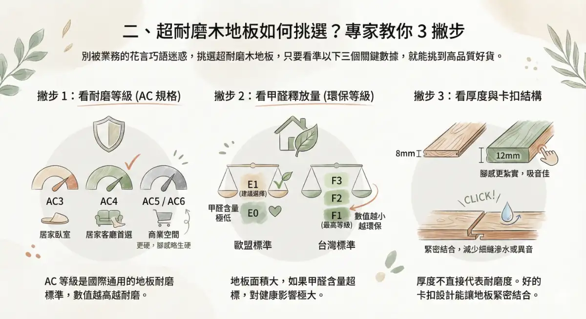 超耐磨木地板如何挑選？專家教你 3 撇步