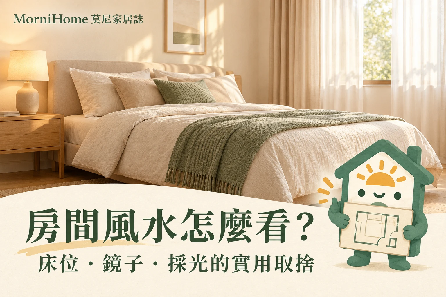 房間風水怎麼看:床位、鏡子與採光的實用取捨,品牌情境示意