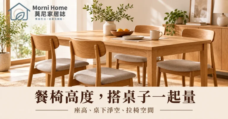 餐椅高度怎麼搭餐桌？座高、桌下淨空與拉椅空間的完整指南