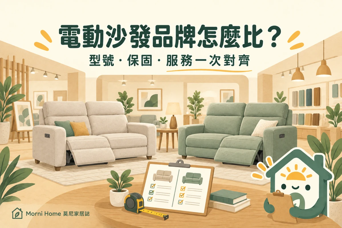 兩款無品牌電動沙發與型號保固比較筆記的概念插圖