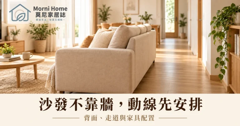 沙發不靠牆怎麼擺？背面用途、家具尺度與日常通路完整配置指南