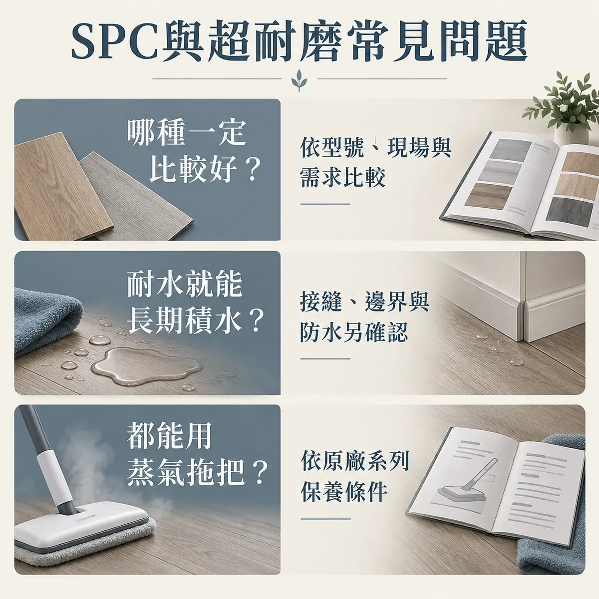 地板材質好壞積水與蒸氣拖把使用常見問題