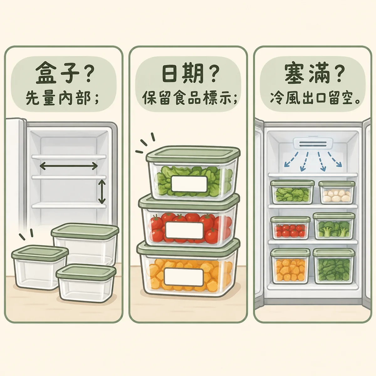 冰箱收納三項常見問題與檢查重點