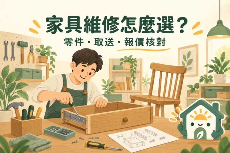 家具維修怎麼找？零件、取送與報價的完整核對指南