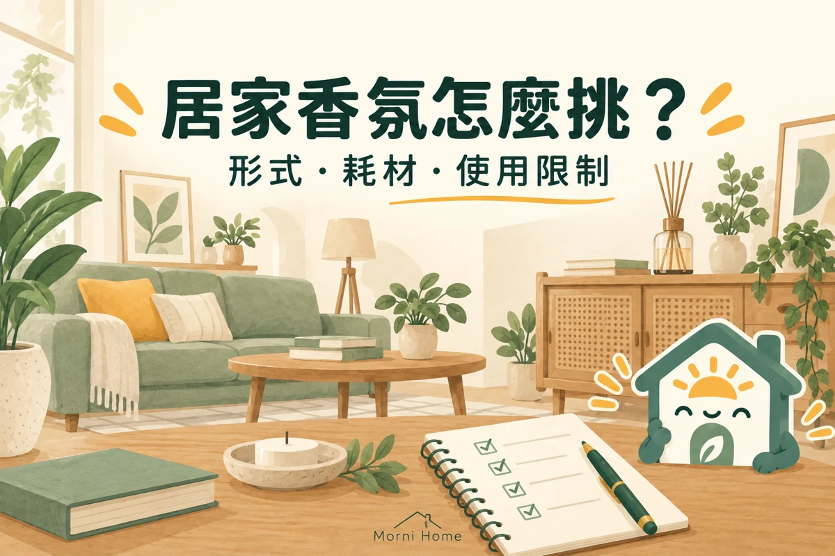擴香瓶與香氛蠟燭分開擺放的選購情境插圖