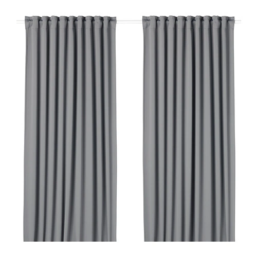 IKEA MAJGULL 104.178.14灰色兩片窗簾官方商品圖