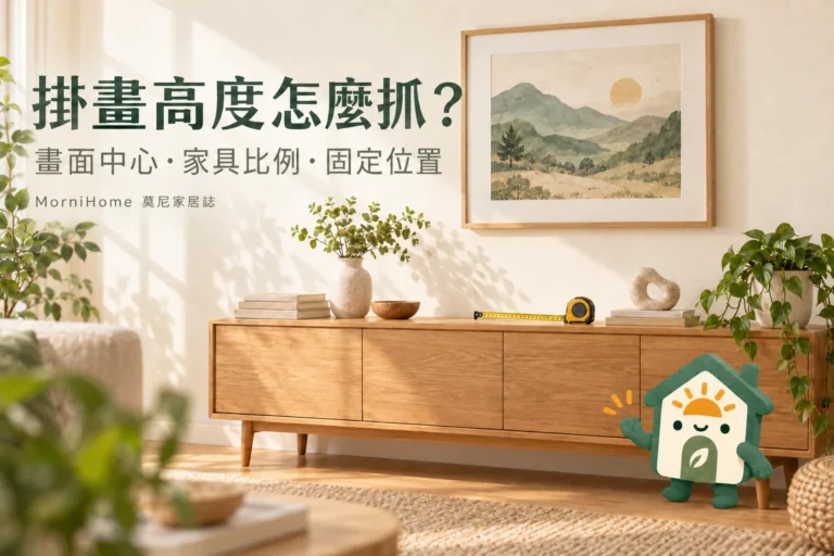 掛畫高度怎麼抓?家具比例、畫面中心與固定位置完整規劃指南