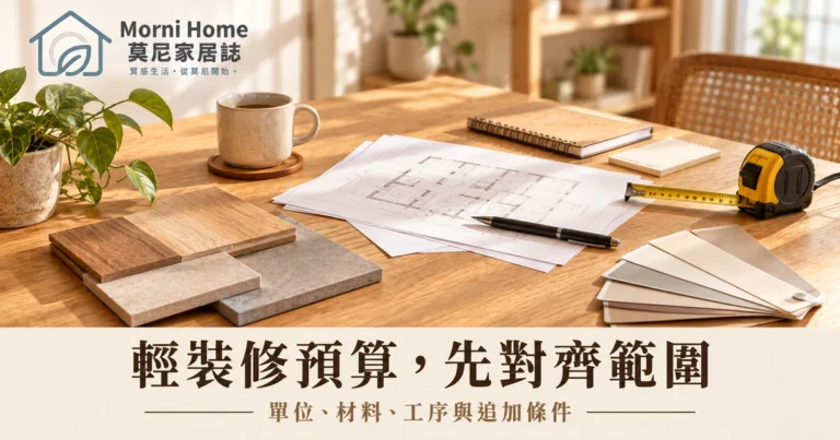 輕裝修費用怎麼抓？公開單價、報價範圍與預算取捨完整指南