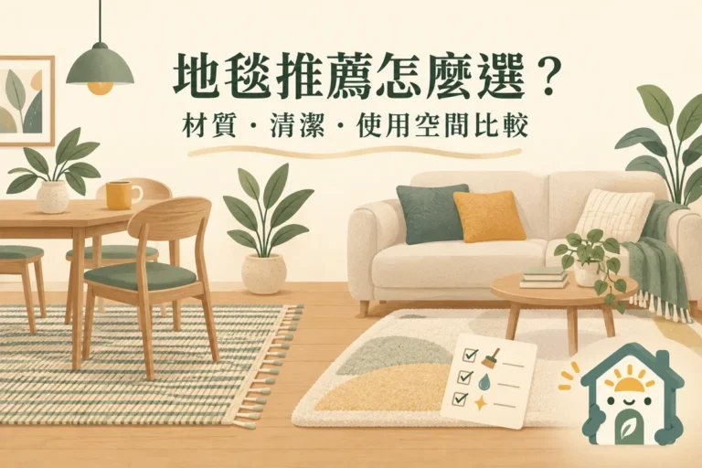 地毯推薦怎麼選？平織與短毛款的清潔、材質和空間比較