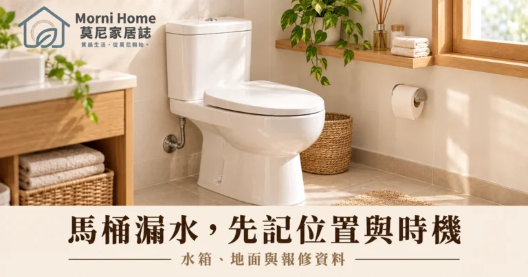 馬桶漏水怎麼辦？漏水位置、發生時機與型號報修資料完整指南