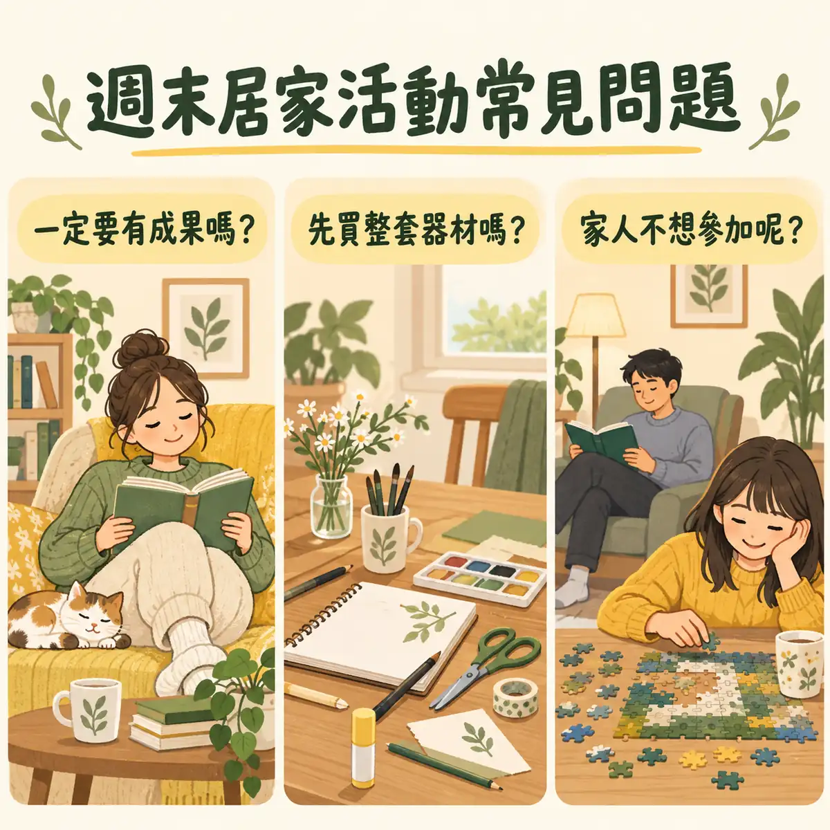 週末活動成果器材購買與家人參與意願常見問題