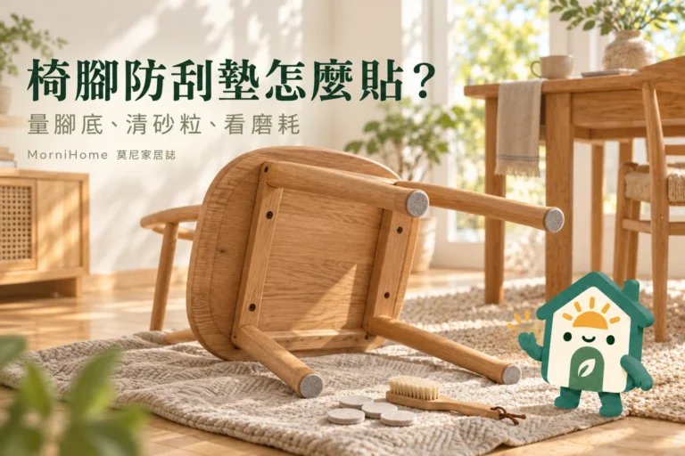 椅腳防刮墊怎麼貼？腳底形狀、砂粒與脫落原因檢查