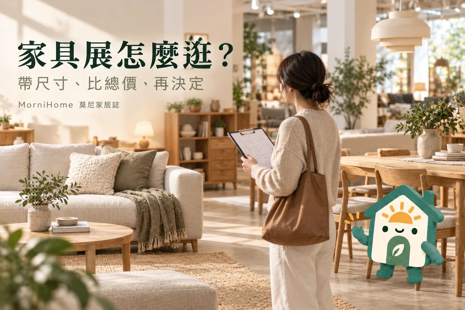 家具展怎麼逛？：帶尺寸、比總價，再決定，攝影風格情境示意