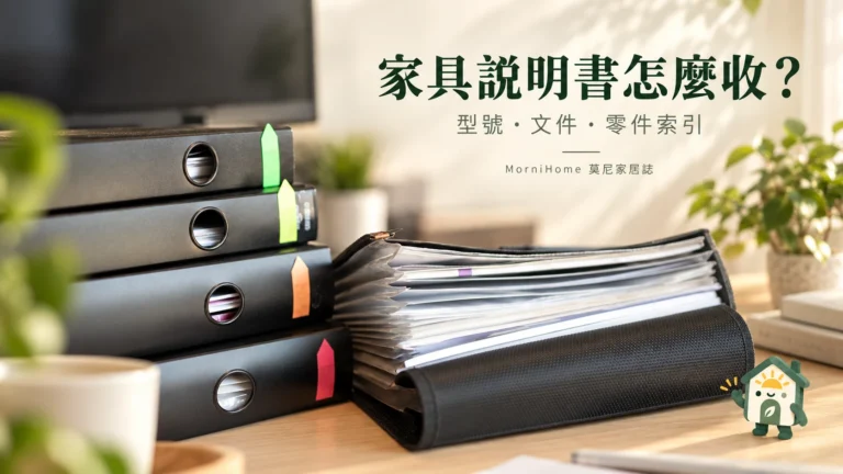 家具說明書收納：型號、發票與零件建立一份家庭清單