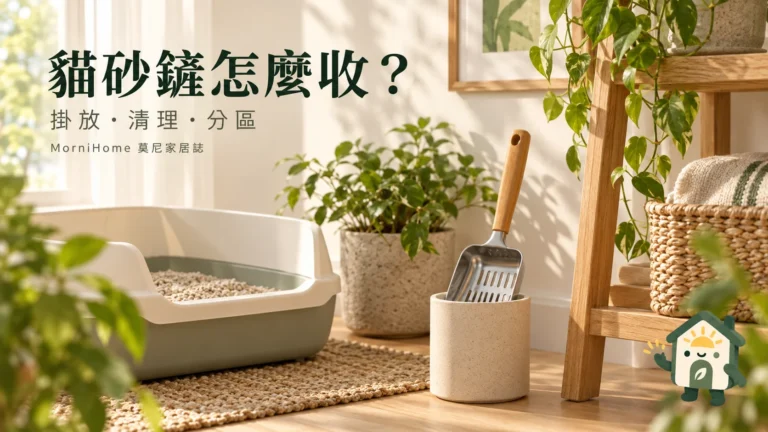 貓砂鏟收納怎麼放?掛勾、底座與乾淨備品的分區方法