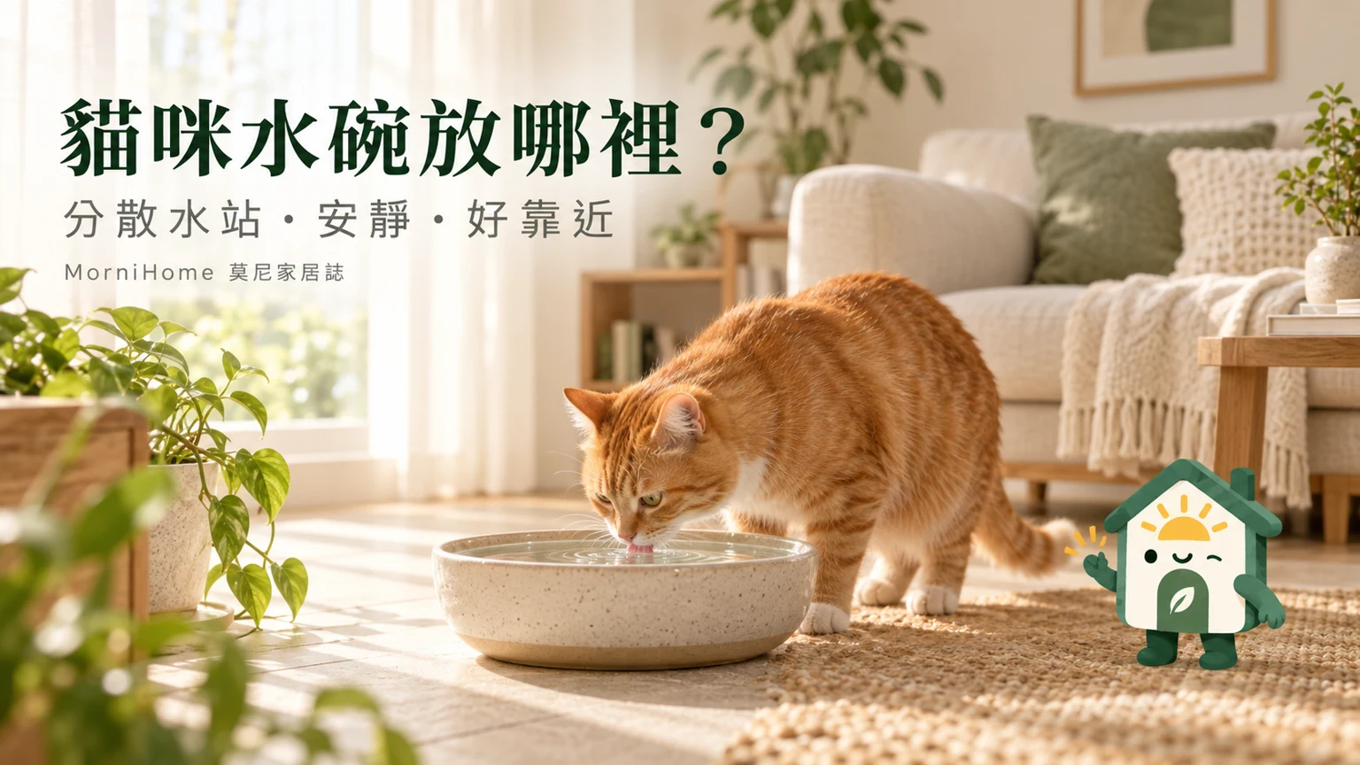 貓咪飲水碗擺放品牌情境示意封面