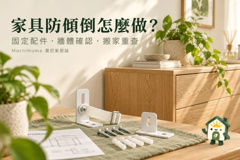 家具防傾倒怎麼做?固定配件、牆體與搬家後的檢查順序