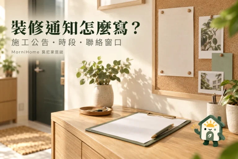 裝修鄰居通知怎麼寫？施工公告、變更與回覆範本