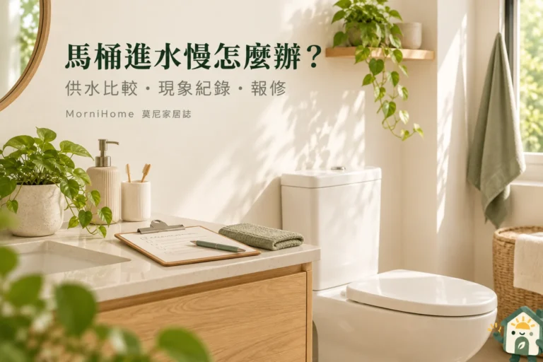 馬桶進水慢怎麼判斷？單一設備、全屋供水與報修紀錄