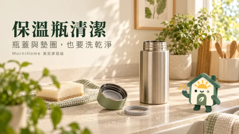 保溫瓶清潔怎麼做？瓶蓋、墊圈與茶垢分開處理