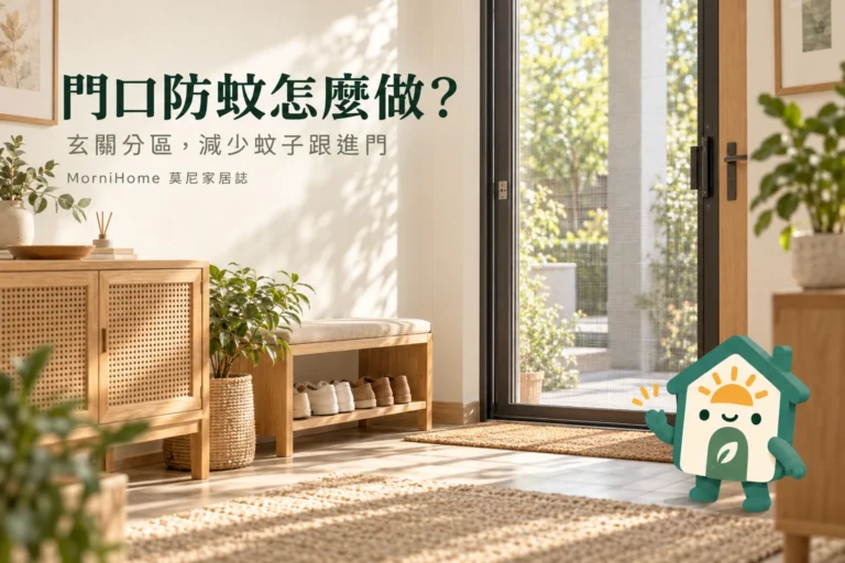 門口防蚊怎麼做？玄關3區配置、進出流程與一週檢查表