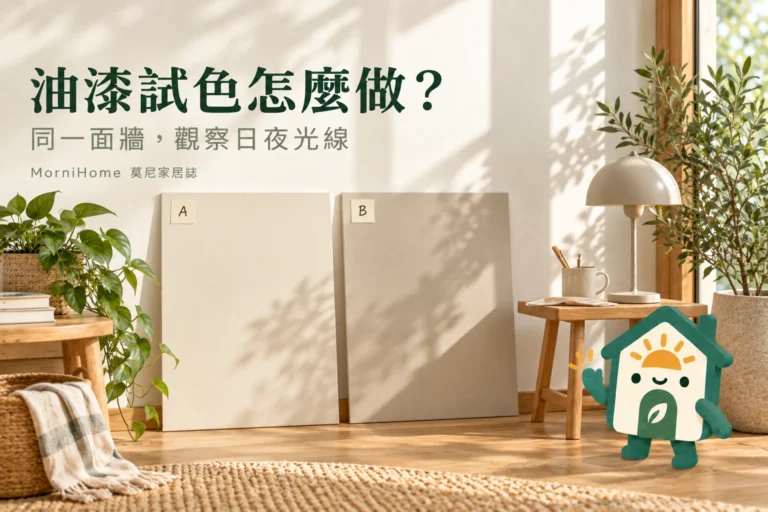 油漆試色怎麼做？固定光源、樣板與色號的比較紀錄