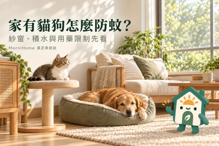 家裡有貓狗怎麼防蚊？紗窗、積水與環境用藥核對指南