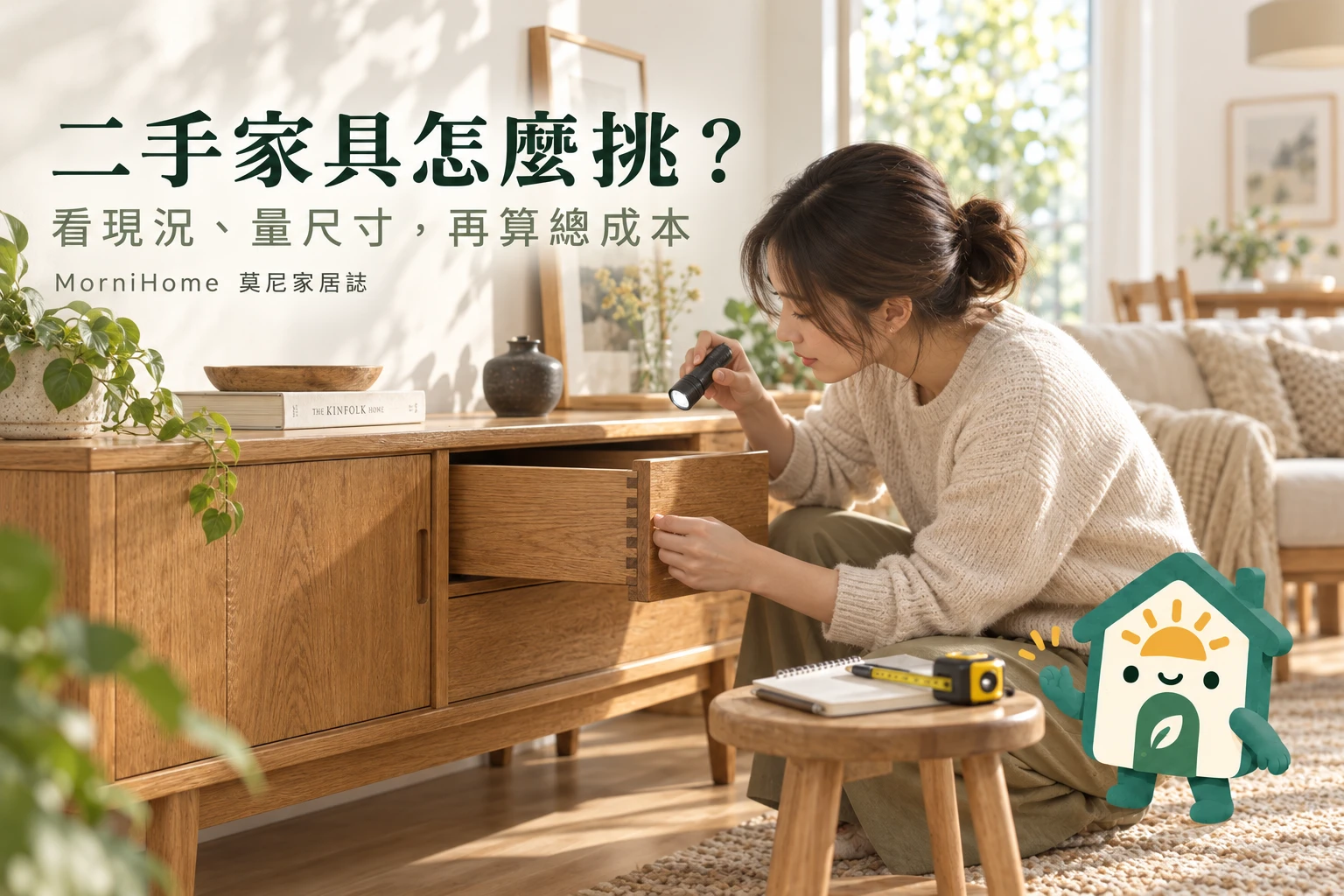 二手家具怎麼挑?:看現況、量尺寸,再算總成本,攝影風格情境示意