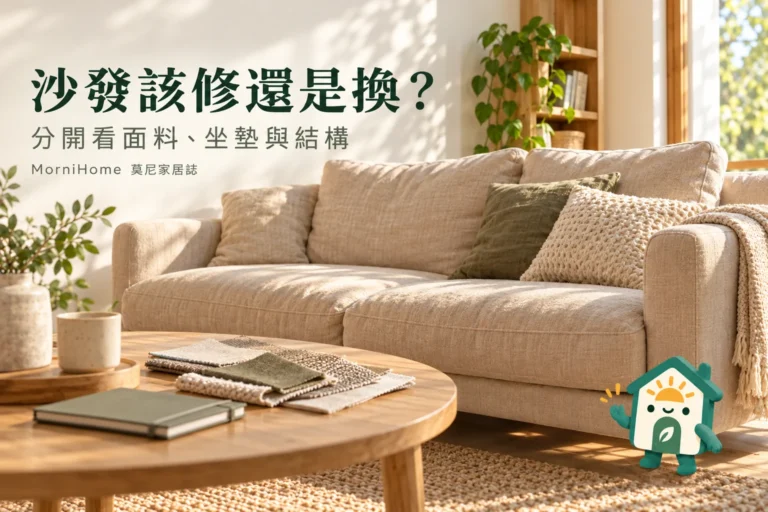 沙發壽命多久該換？面料坐墊骨架檢查與維修換新費用比較指南