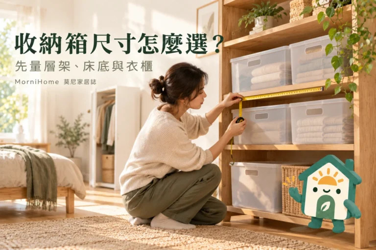 收納箱尺寸怎麼選？層架、床底與衣櫃的長寬高量法