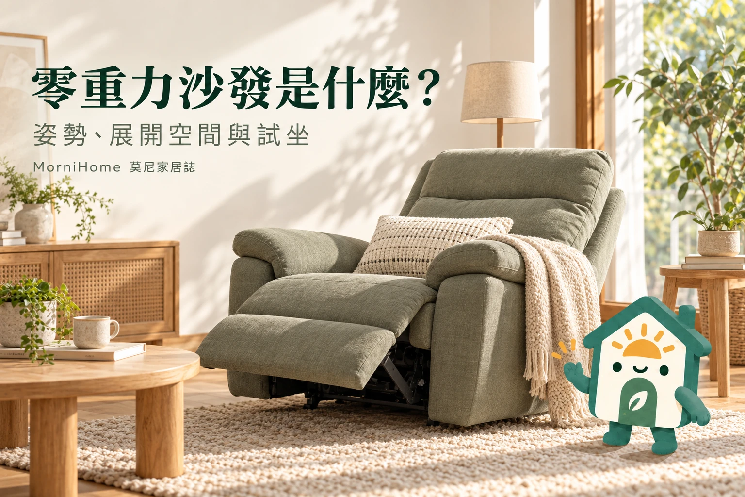 零重力沙發是什麼？：姿勢、展開空間與試坐，攝影風格情境示意